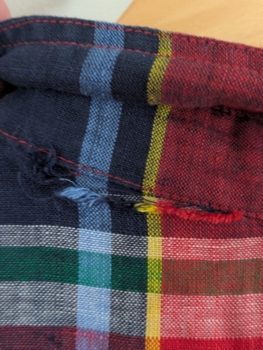 Vintage Plaid Linen Blouse - Picture 5 of 6